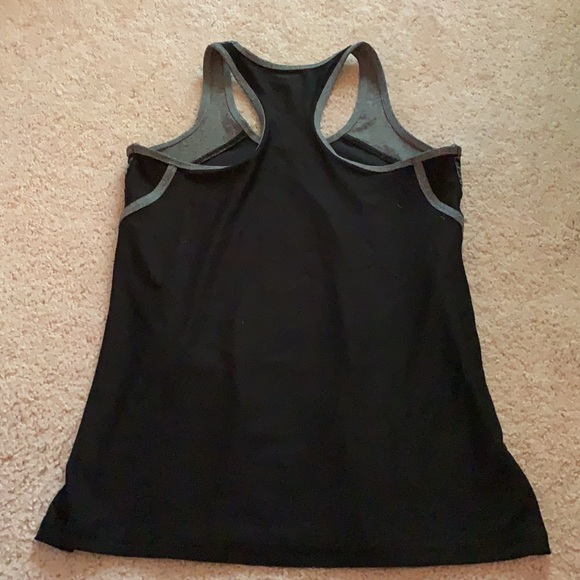 Black and Gray Racerback Cheetah Print workout top - Picture 4 of 7